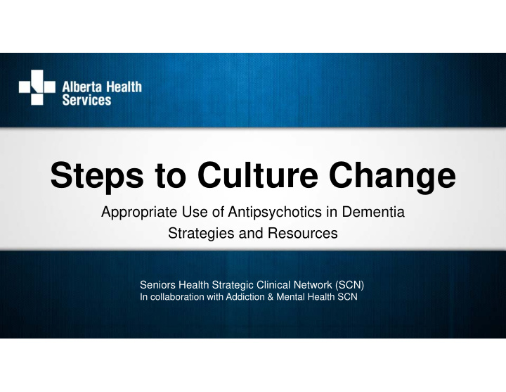 steps to culture change