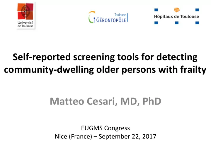 matteo cesari md phd