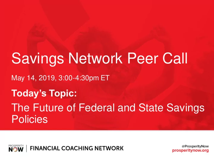 savings network peer call