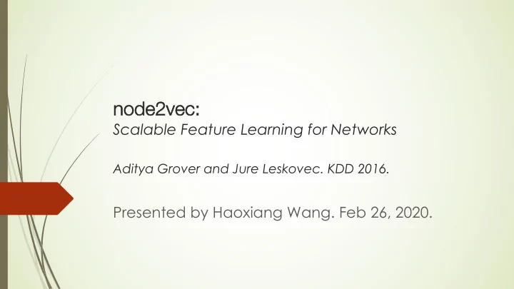 no node2vec