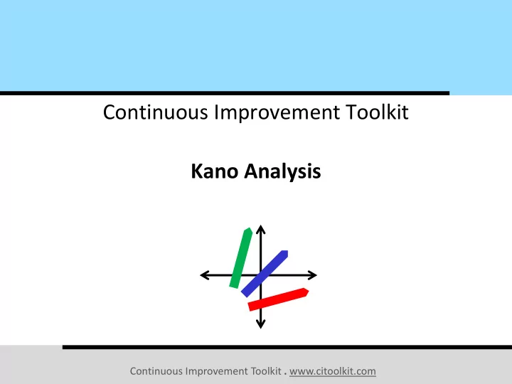 continuous improvement toolkit
