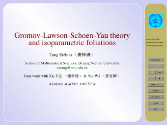 Gromov-Lawson-Schoen-Yau theory  Introduction of Rie. . . .  and isoparametric foliations