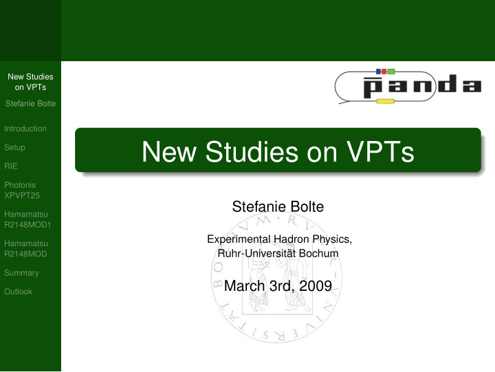 new studies on vpts