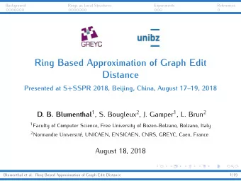 Ring Based Approximation of Graph Edit  Distance  Presented at S+SSPR 2018, Beijing, China, August