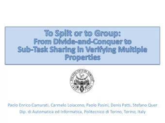 Trading-off incrementality and  dynamic restart of multiple solvers  in IC3  Paolo Enrico Camurati,