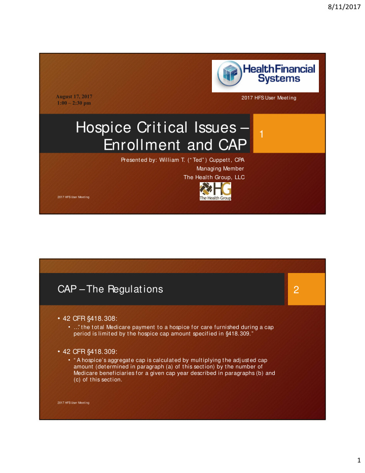 hospice critical issues