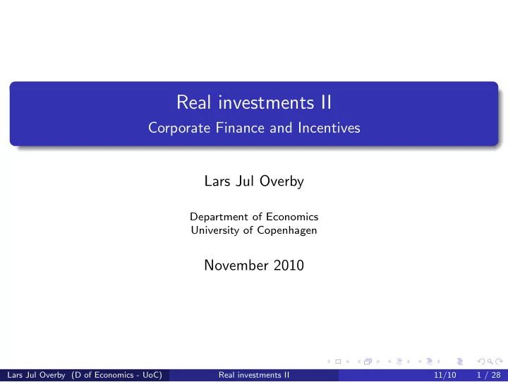 real investments ii