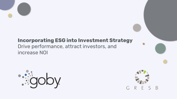 incorporating esg into investment strategy drive