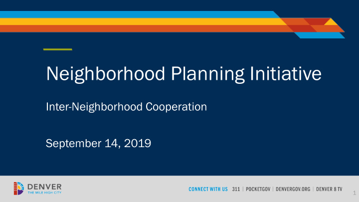 neighborhood planning initiative