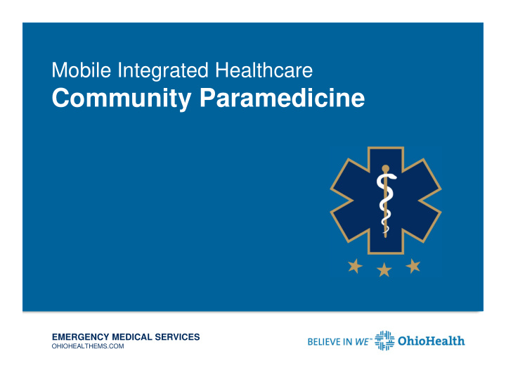 community paramedicine