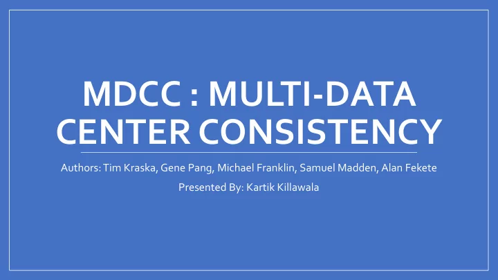 center consistency