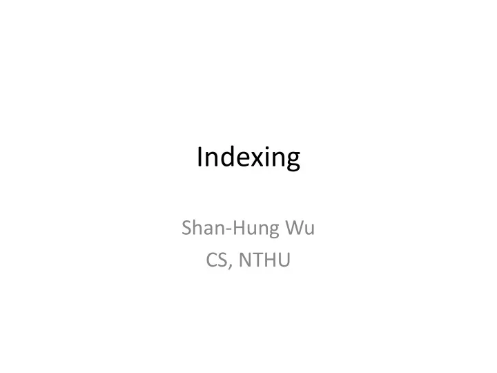 indexing