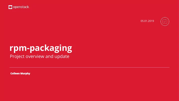 rpm packaging