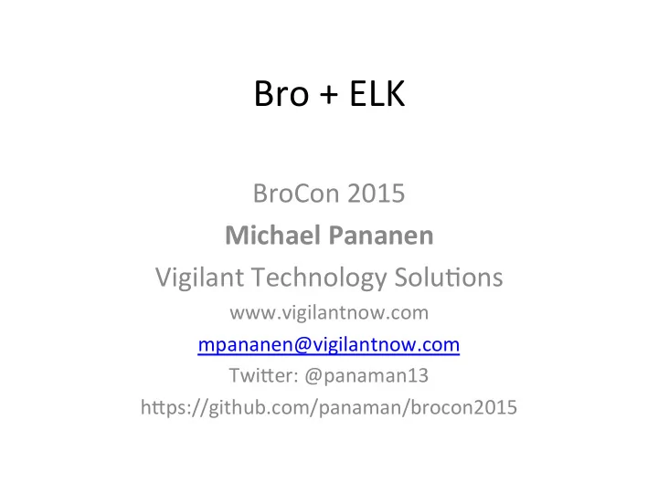 bro elk