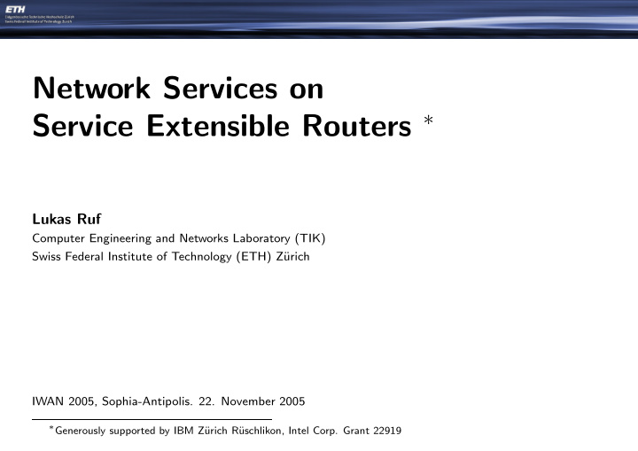 network services on