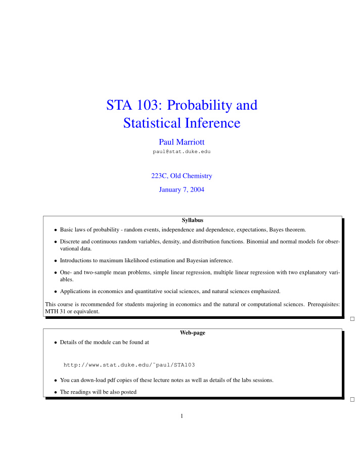 sta 103 probability and statistical inference