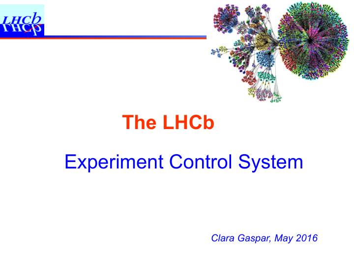 the lhcb experiment control system