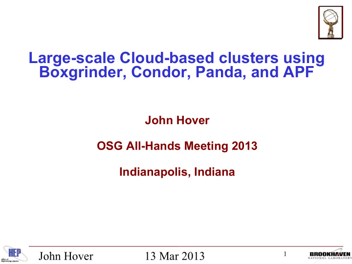 large scale cloud based clusters using boxgrinder condor