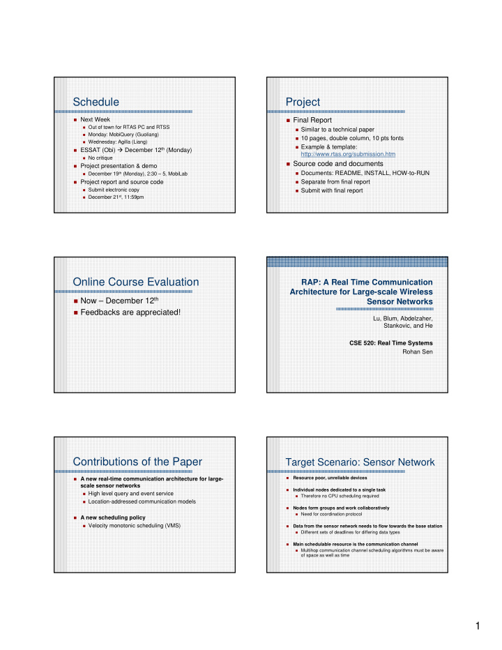 schedule project