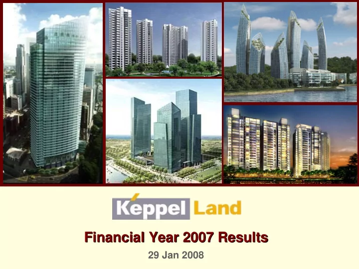 financial year 2007 results financial year 2007 results