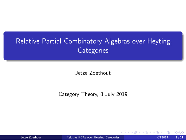 relative partial combinatory algebras over heyting