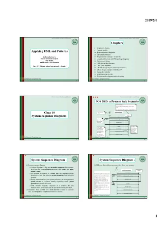 2019/5/6  Object-oriented Analysis and Design  Object-oriented Analysis and Design  Chapters