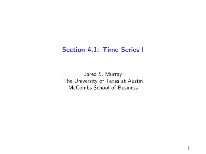section 4 1 time series i