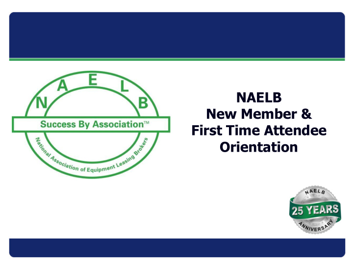 agenda welcome history of the naelb board of directors