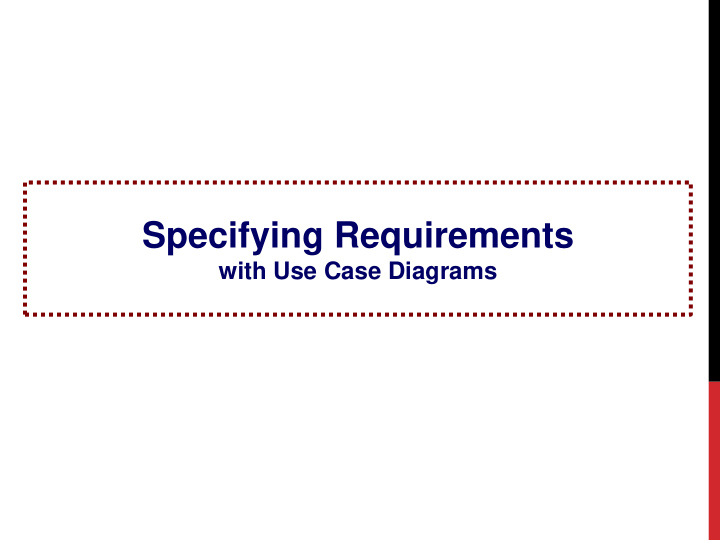 specifying requirements