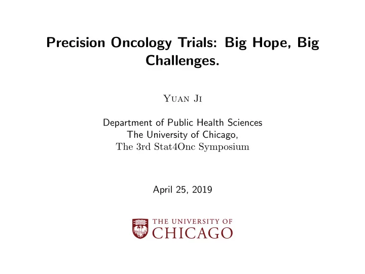 precision oncology trials big hope big challenges