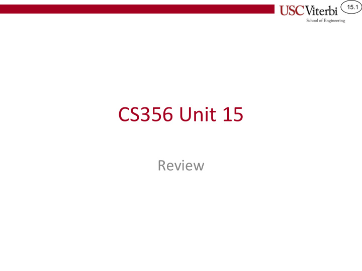 cs356 unit 15