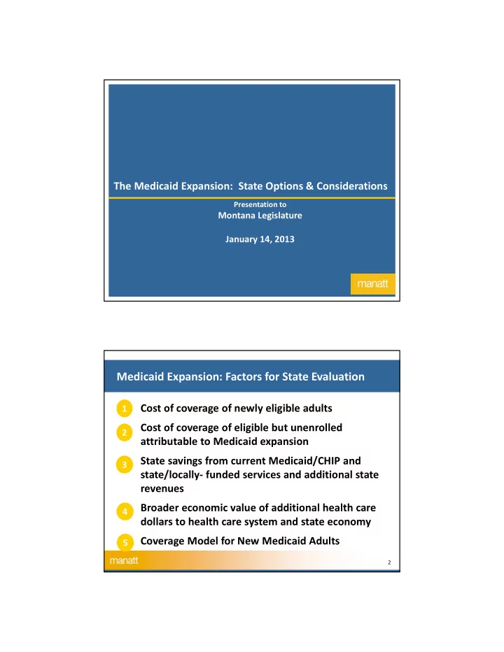 medicaid expansion factors for state evaluation