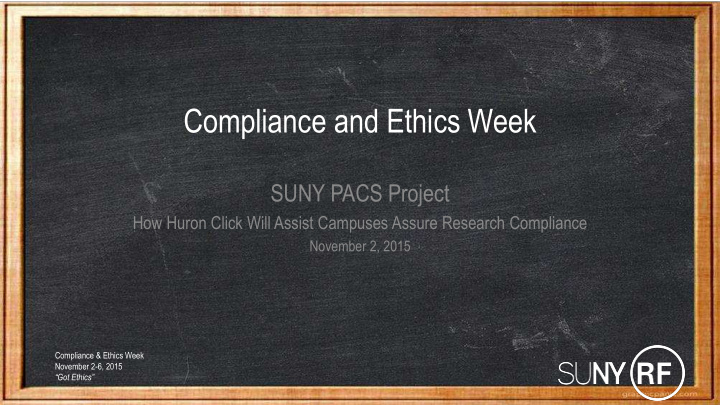 compliance and ethics week