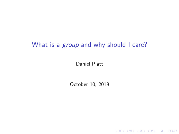 what is a group and why should i care