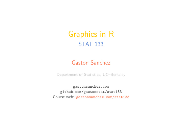 graphics in r