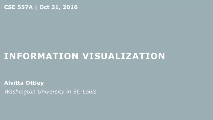 information visualization