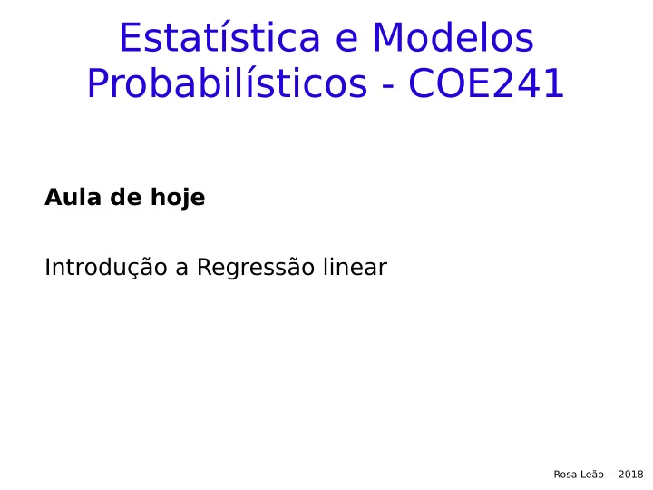 estat stica e modelos probabil sticos coe241
