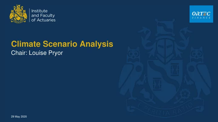 climate scenario analysis