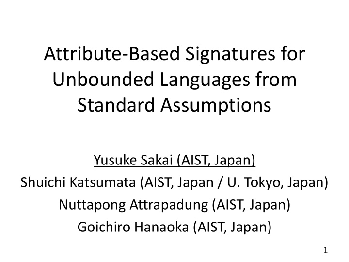 attribute based signatures for unbounded languages from