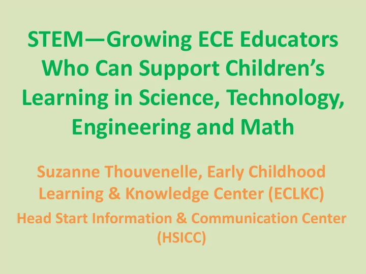 learning in science technology