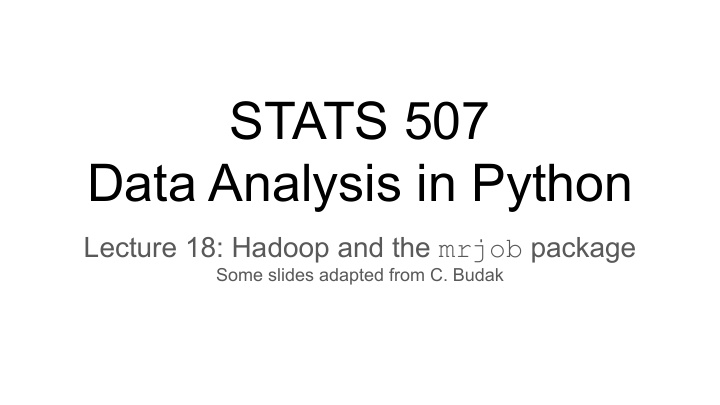 stats 507 data analysis in python