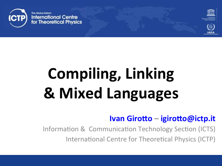 compiling linking mixed languages