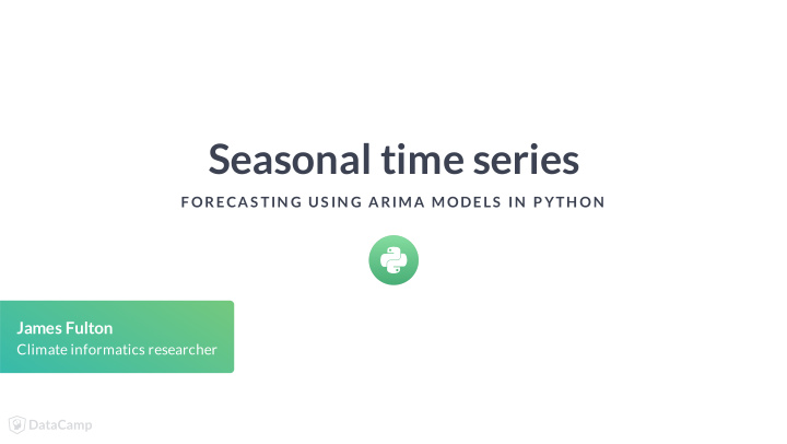 seasonal time series