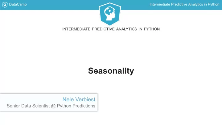 seasonality