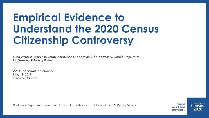empirical evidence to