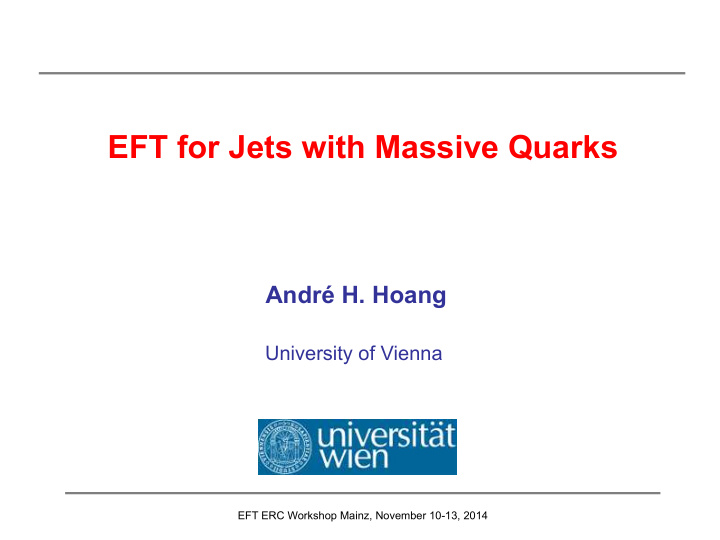 eft for jets with massive quarks