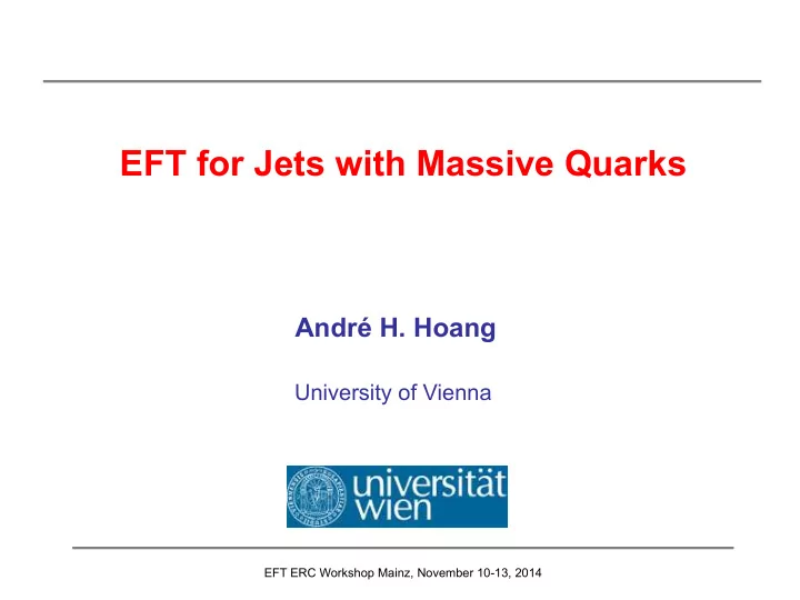 eft for jets with massive quarks
