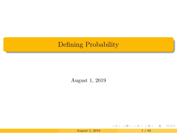 defining probability