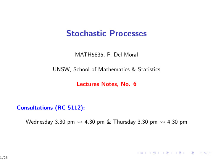 stochastic processes