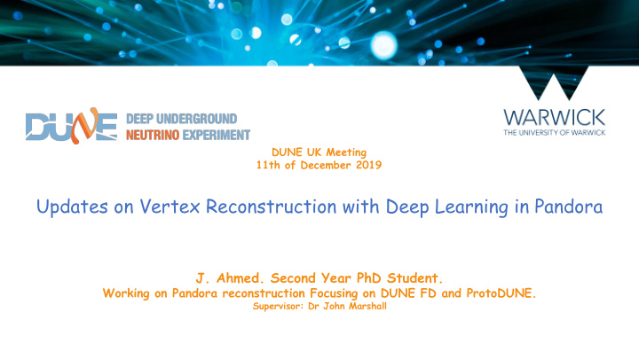 updates on vertex reconstruction with deep learning in